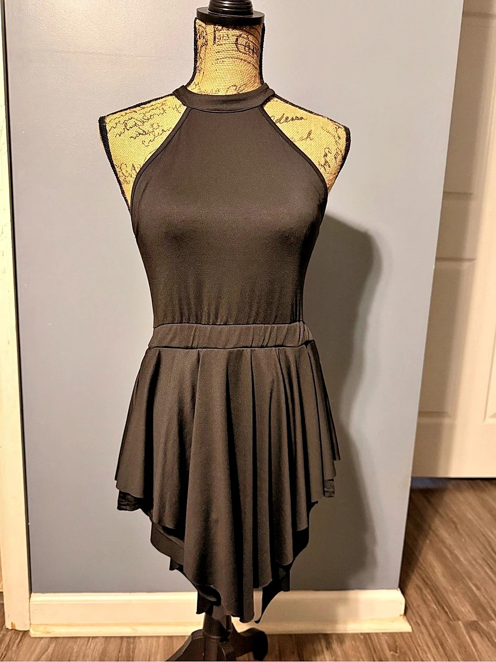 Fanciqube Black Asymmetrical Mini Dress Like New Sz/small